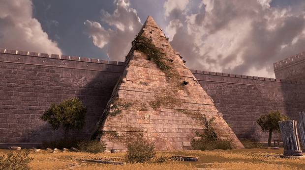 Cestius piramisa egykor...
