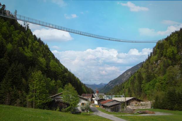 Világrekorder gyalogos függőhíd nyílt Tirolban