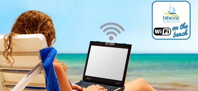 Ingyen wifi Bibione strandjain